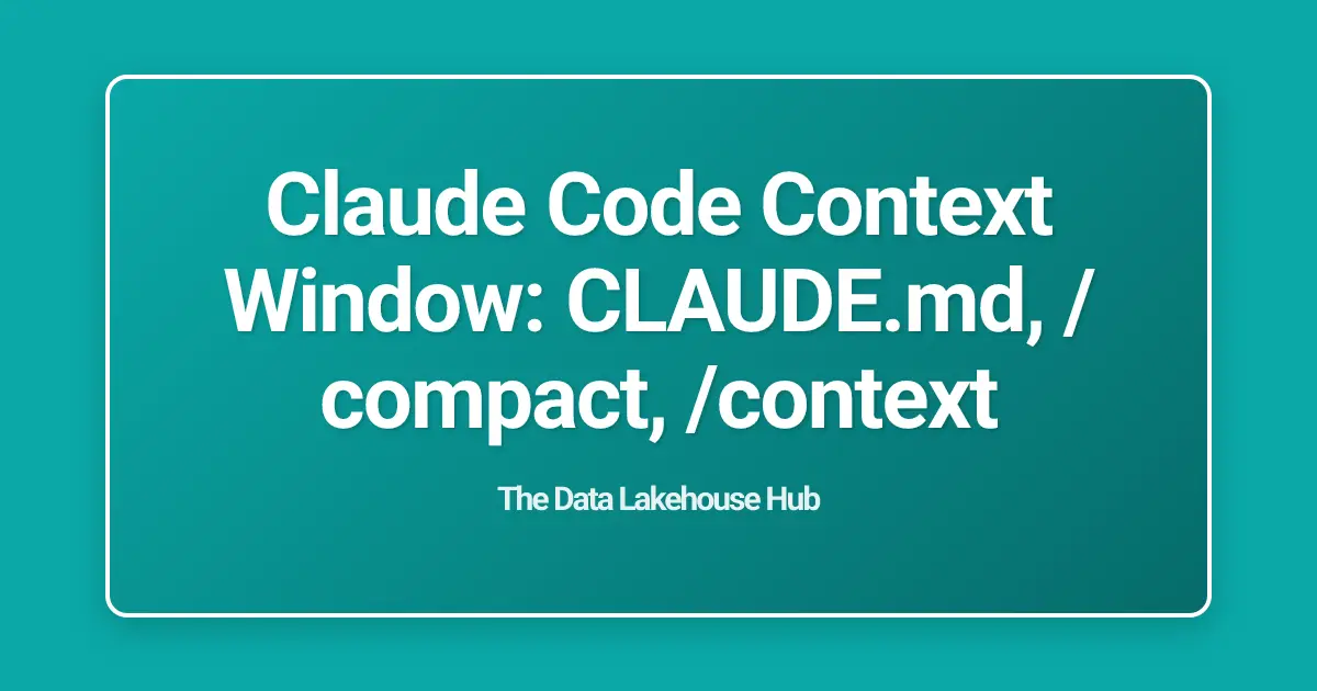Claude Code Context Window: CLAUDE.md, /compact, /context
