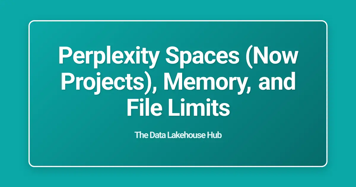 Perplexity Spaces (Now Projects), Memory, and File Limits