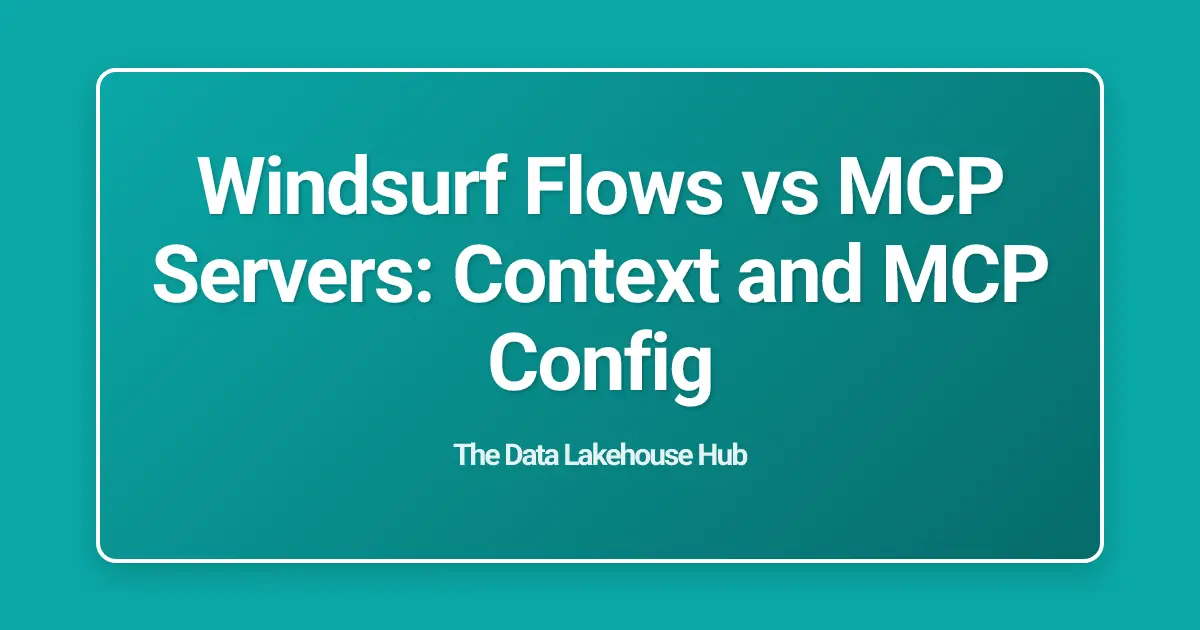 Windsurf Flows vs MCP Servers: Context and MCP Config