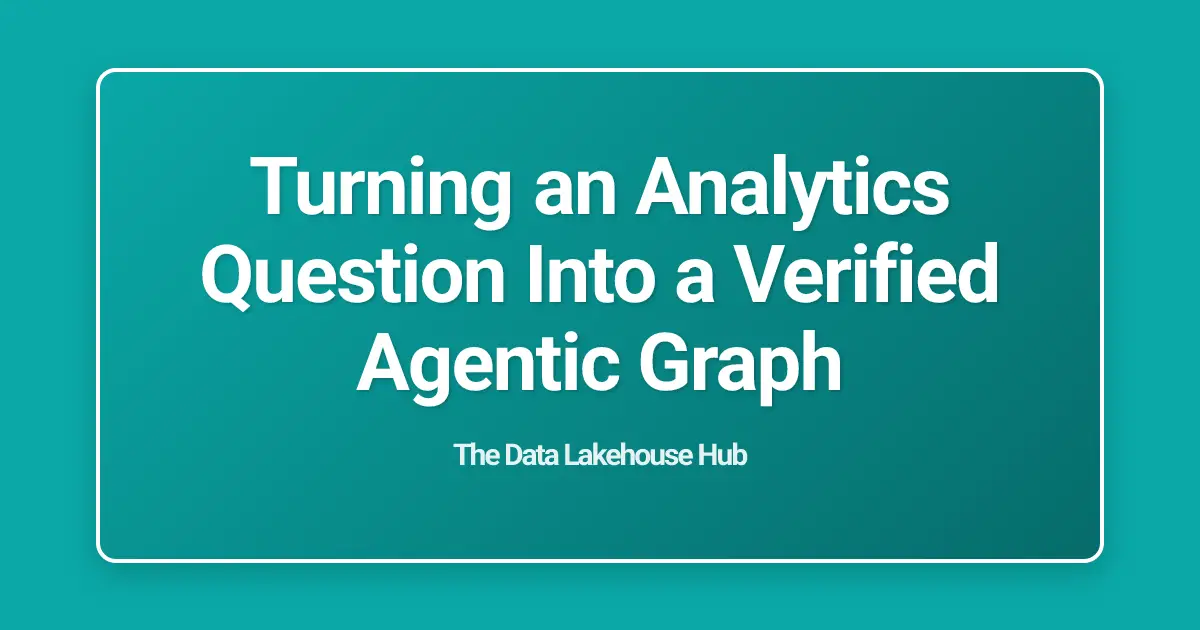 Turning an Analytics Question Into a Verified Agentic Graph
