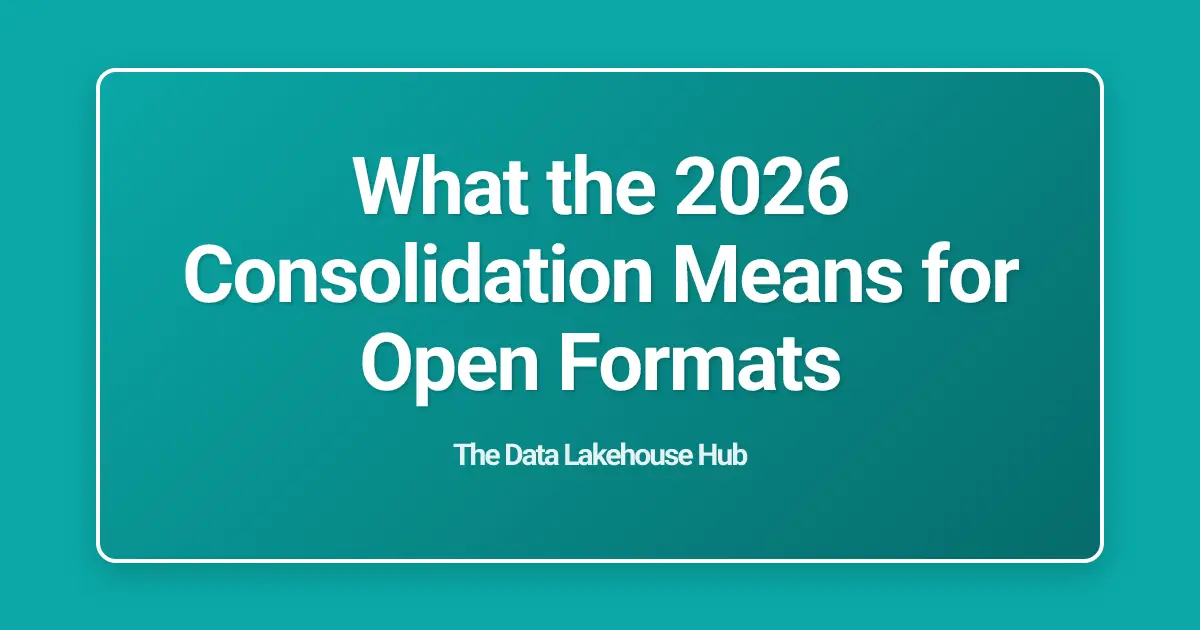What the 2026 Consolidation Means for Open Formats