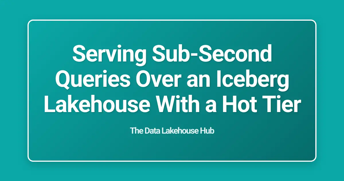 Serving Sub-Second Queries Over an Iceberg Lakehouse With a Hot Tier
