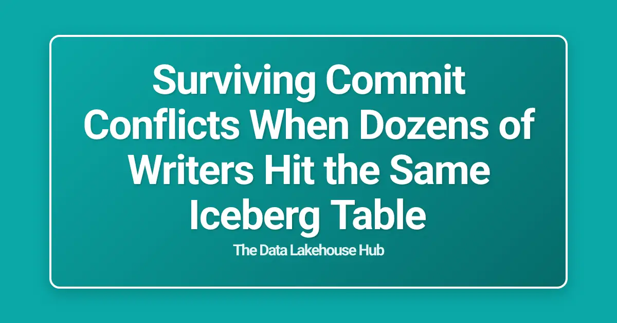 Surviving Commit Conflicts When Dozens of Writers Hit the Same Iceberg Table
