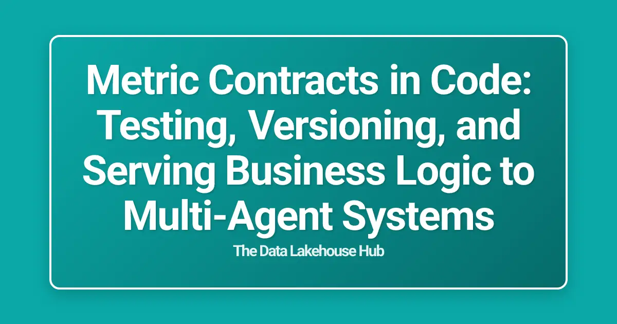 Metric Contracts in Code: Testing, Versioning, and Serving Business Logic to Multi-Agent Systems