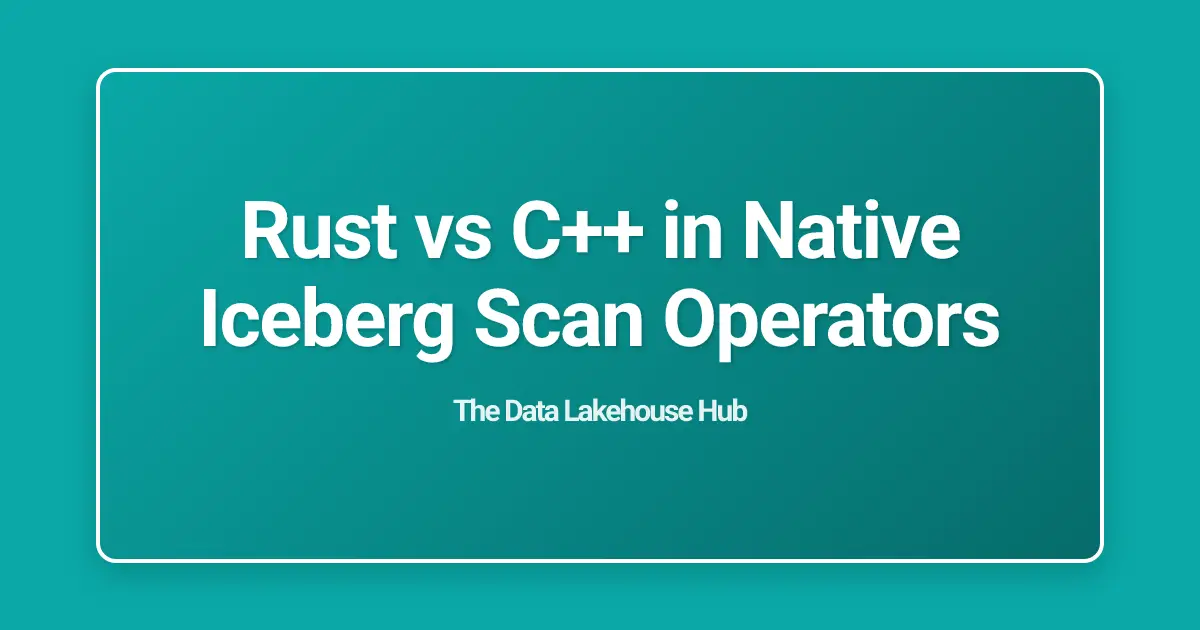 Rust vs C++ in Native Iceberg Scan Operators