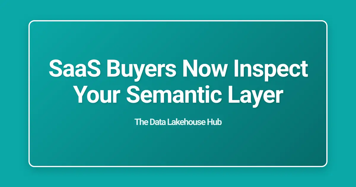 SaaS Buyers Now Inspect Your Semantic Layer