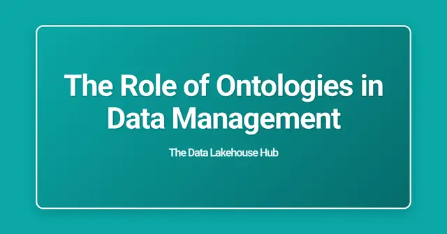 The Role of Ontologies in Data Management