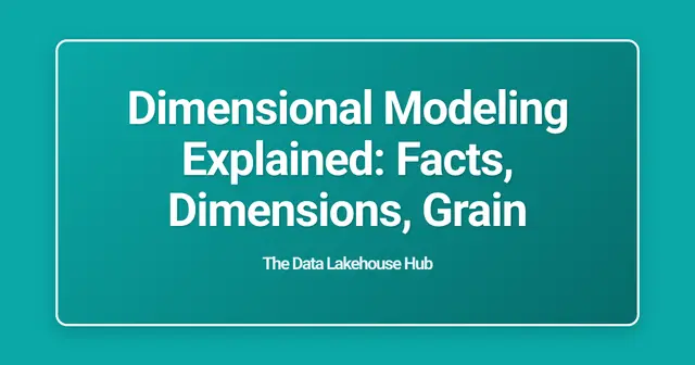 Dimensional Modeling Explained: Facts, Dimensions, Grain
