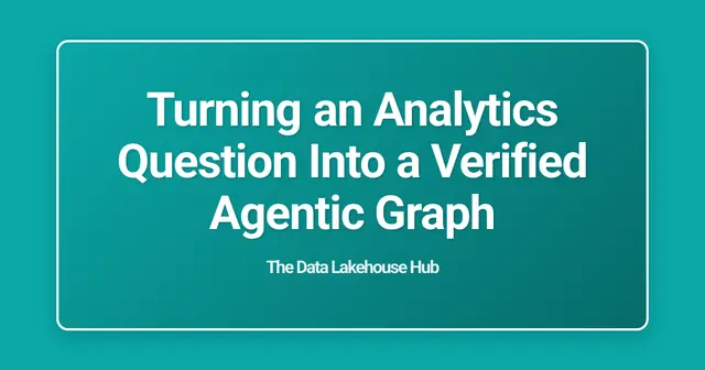 Turning an Analytics Question Into a Verified Agentic Graph
