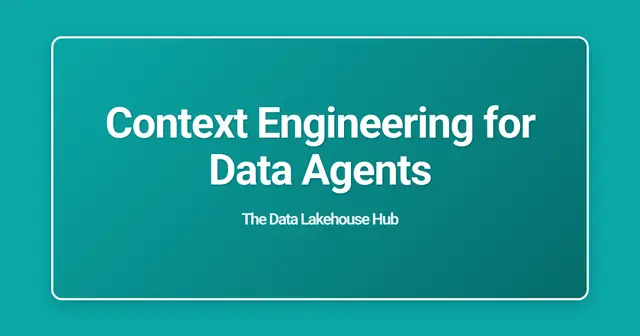 Context Engineering for Data Agents