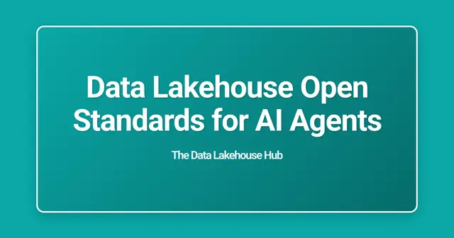 Data Lakehouse Open Standards for AI Agents