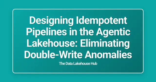 Designing Idempotent Pipelines in the Agentic Lakehouse: Eliminating Double-Write Anomalies