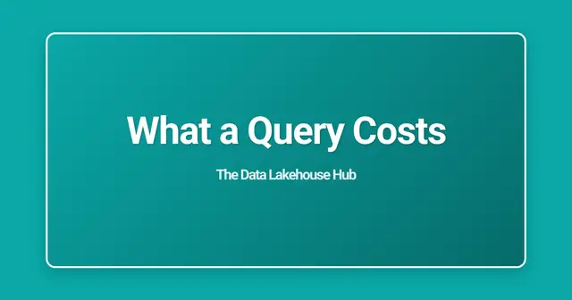 What a Query Costs
