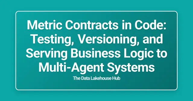 Metric Contracts in Code: Testing, Versioning, and Serving Business Logic to Multi-Agent Systems