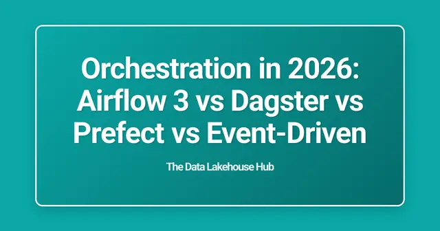 Orchestration in 2026: Airflow 3 vs Dagster vs Prefect vs Event-Driven