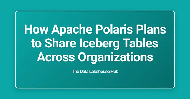 How Apache Polaris Plans to Share Iceberg Tables Across Organizations