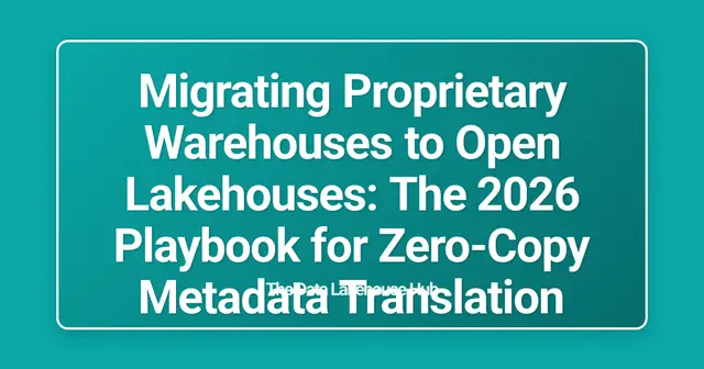 Migrating Proprietary Warehouses to Open Lakehouses: The 2026 Playbook for Zero-Copy Metadata Translation