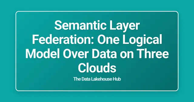 Semantic Layer Federation: One Logical Model Over Data on Three Clouds
