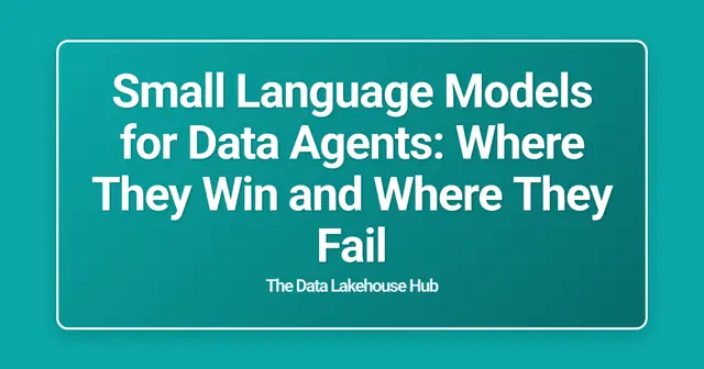 Small Language Models for Data Agents: Where They Win and Where They Fail