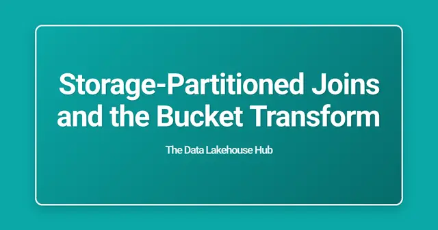 Storage-Partitioned Joins and the Bucket Transform