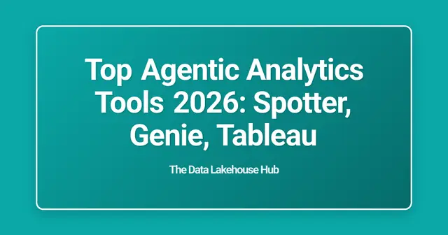 Top Agentic Analytics Tools 2026: Spotter, Genie, Tableau