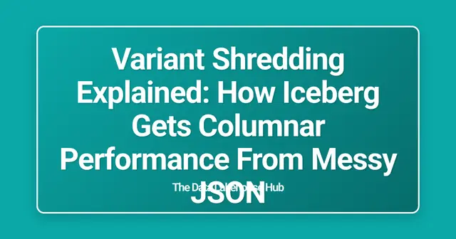 Variant Shredding Explained: How Iceberg Gets Columnar Performance From Messy JSON