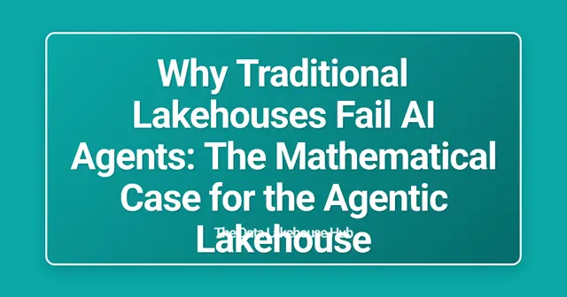 Why Traditional Lakehouses Fail AI Agents: The Mathematical Case for the Agentic Lakehouse